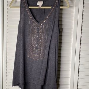 Studded Grey Tank